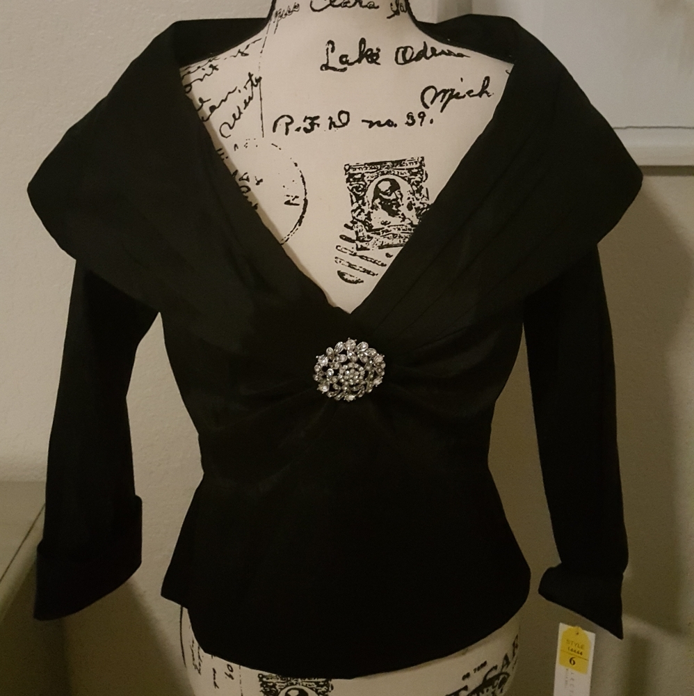 Black Dress Satin Top